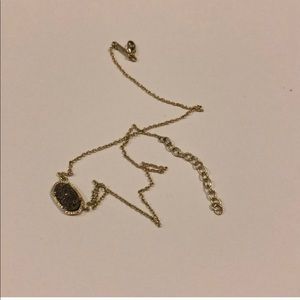 Kendra Scott druzy gray necklace